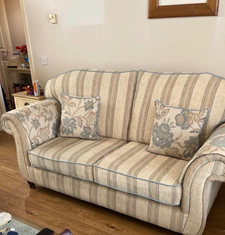 3 seater sofa and foot stool 