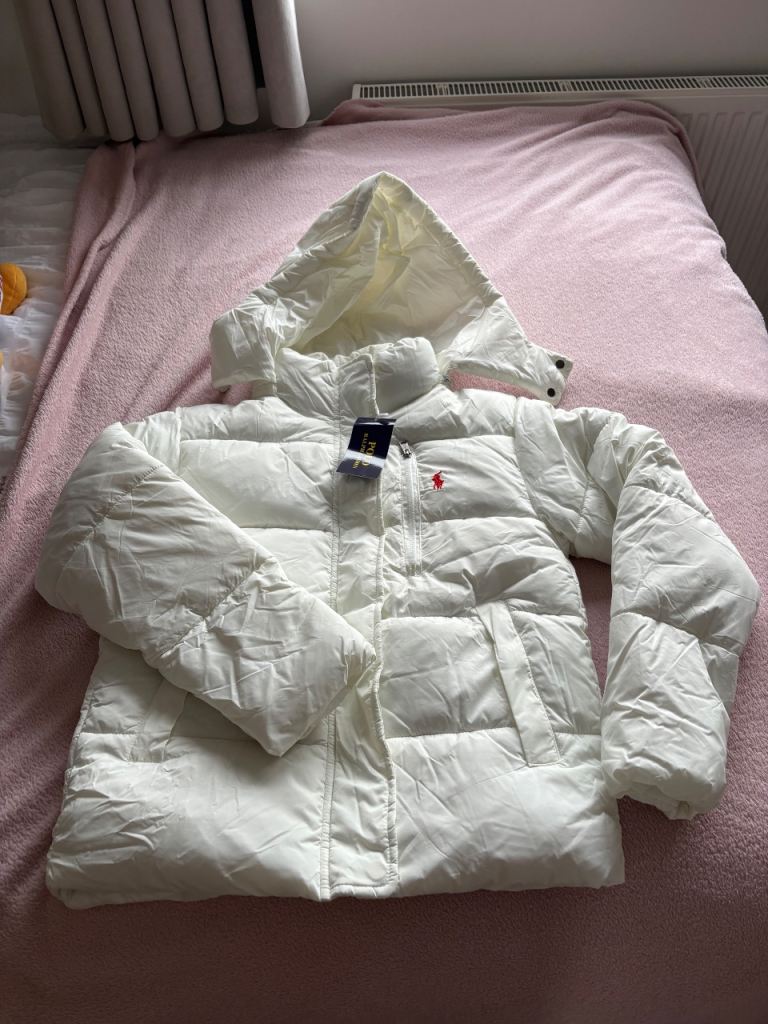 Women’s White/Cream Ralph Lauren puffer jacket