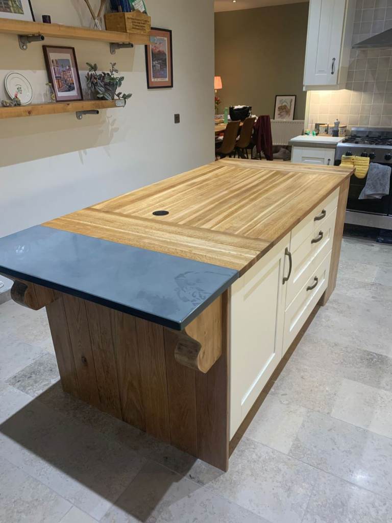 Jura limestone Tiles Floating Slate Shelves