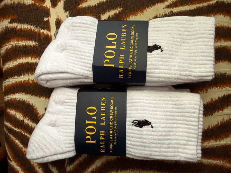Polo Ralph Lauren White Athletic Crew Socks - 2 Packs