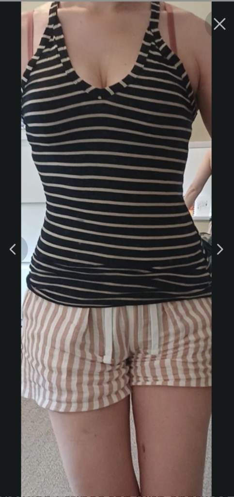 Made in Italy Striped Top – Black & Gold, Size S/M