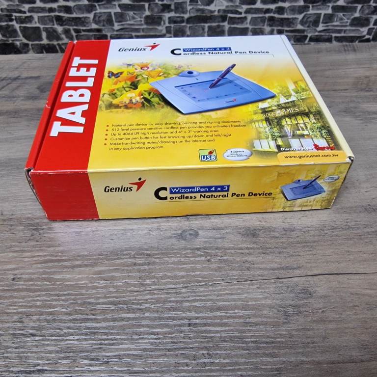 Genius WizardPen 4x3 Cordless Natural Pen Graphics Tablet Boxed