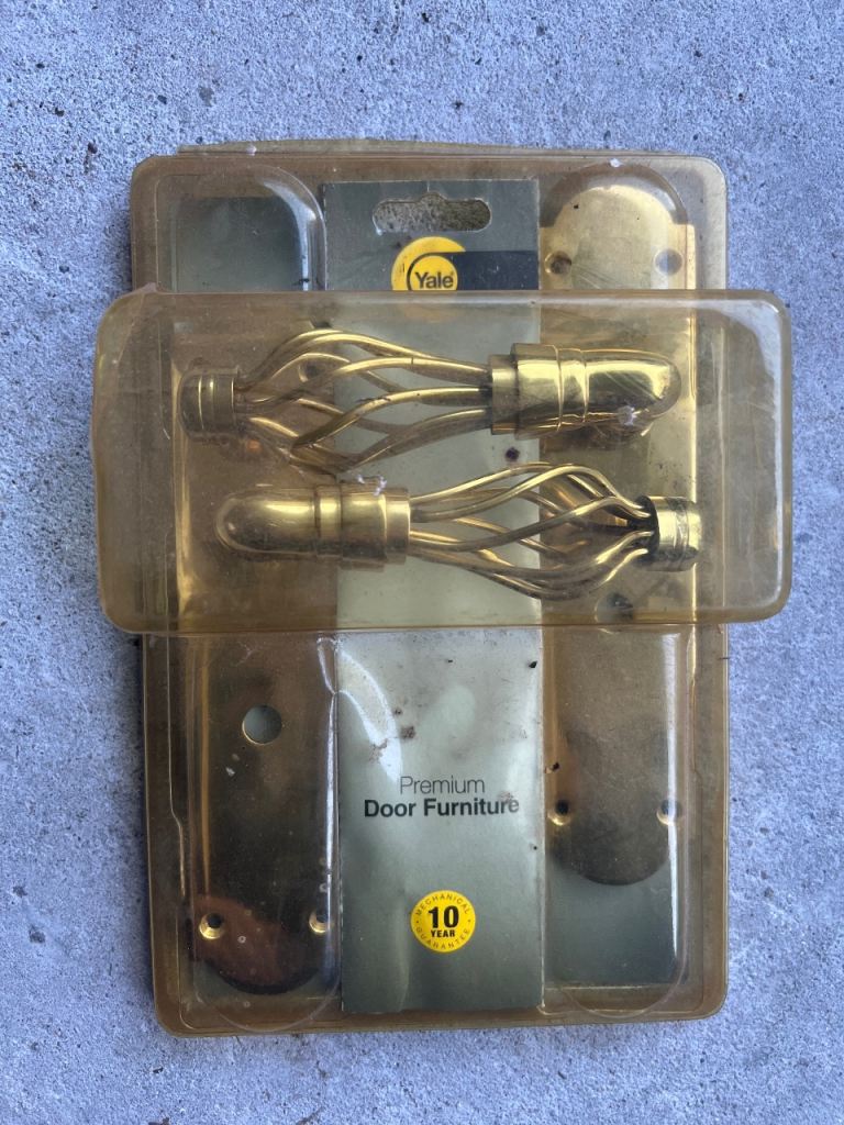 image for Brand new Yale gold door handles 10 year guarantee 