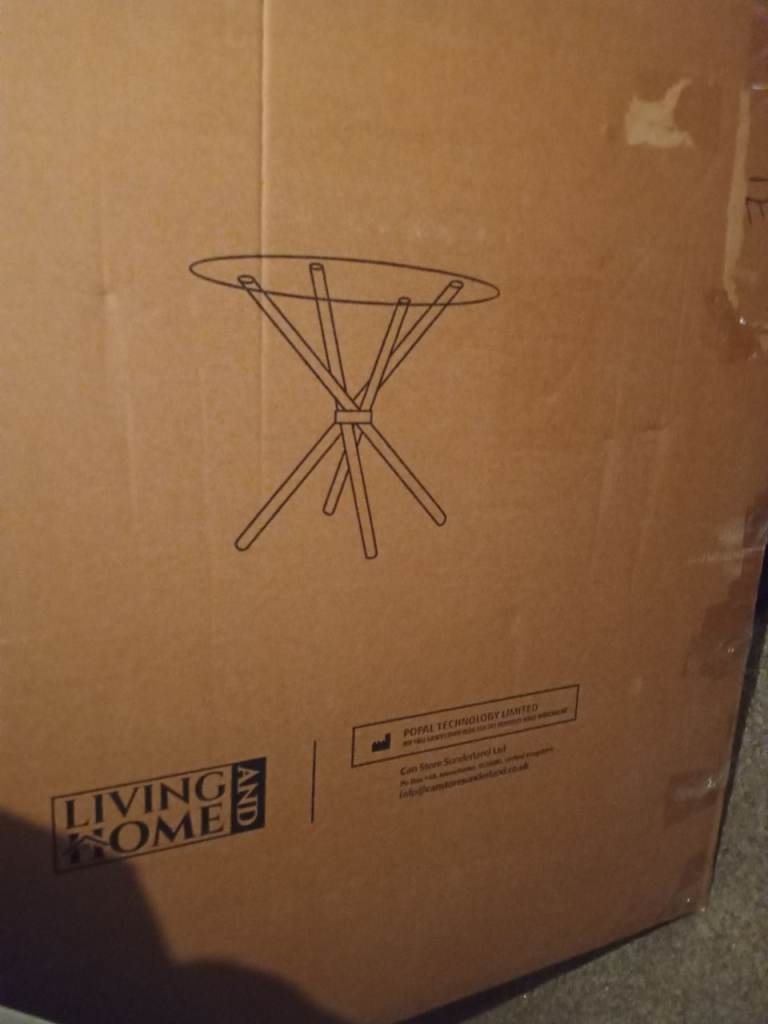 New clear glass dining table with metal legs 