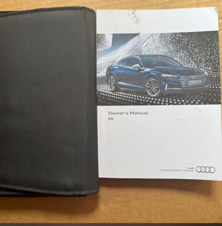 Audi A5 2018 onwardsOwner's Manual with Grey Wallet – Good Condition