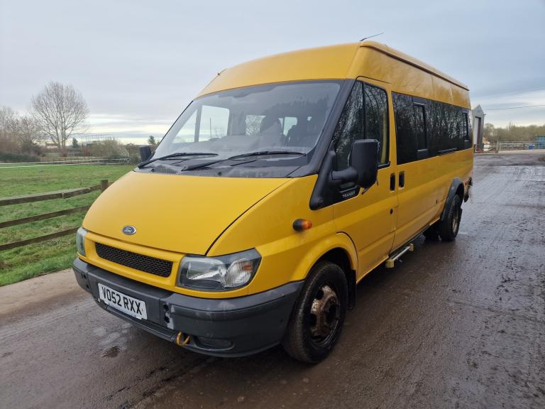 2002 Ford Transit Yellow XLWB 17 Seat Minibus  Low 111k Miles  Drives Perfect