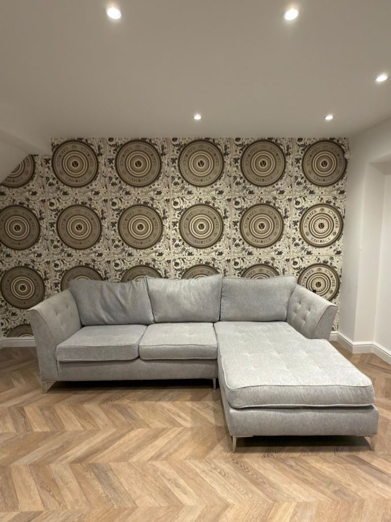 Grey L Shaped Sofa (FREE DELIVERY)