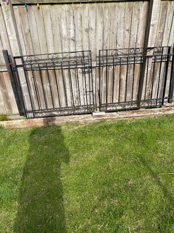 Wrought iron drive gates 