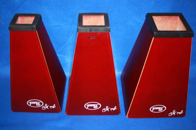 Set of 3 Pearl Jesus Diaz Wedge Cajons ~ With Cases ~ 10in + 11in + 12in ~ All 18in High ~ £325 ono