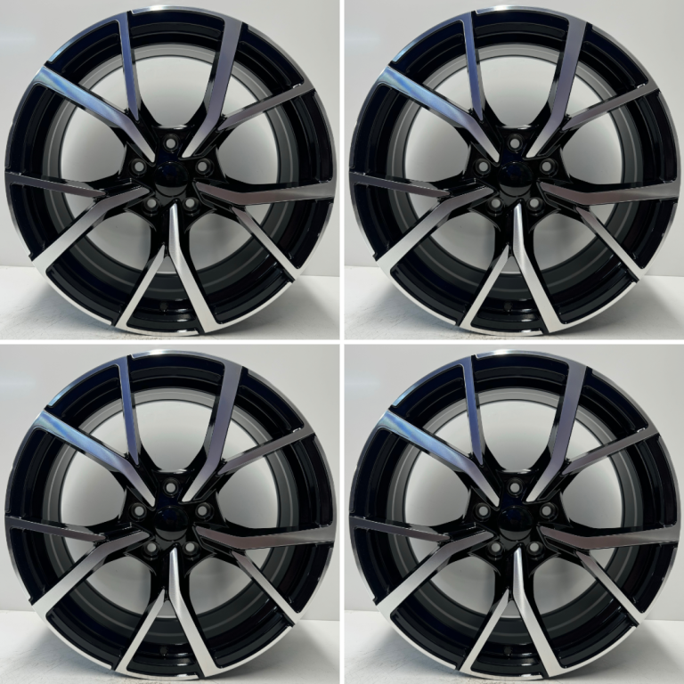 VW Tiguan Estoril 20” Style Alloy Wheel Set Black Diamond Cut Audi A6 Q5 5x112