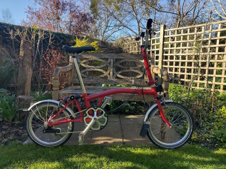 Brompton M3L Folding Bike — Red, 3-Speed, Recently Serviced