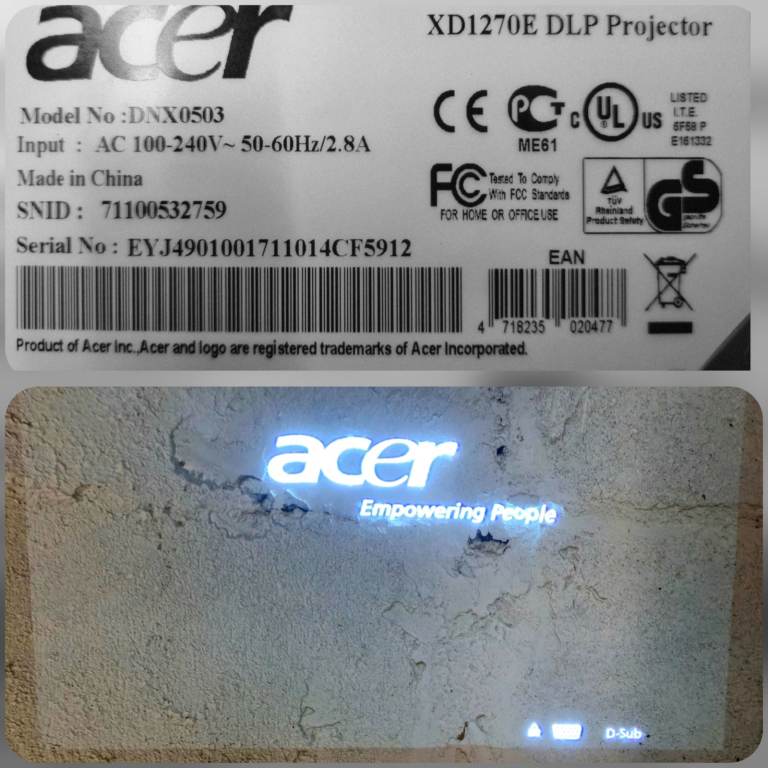 Acer XD1270E DLP Projector