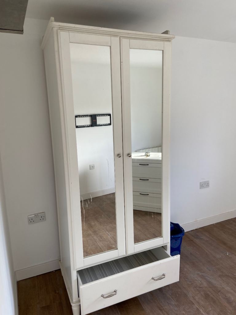 Ikea wardrobe with mirror glass doors