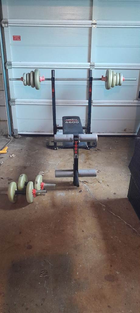 Weight bench and weights
