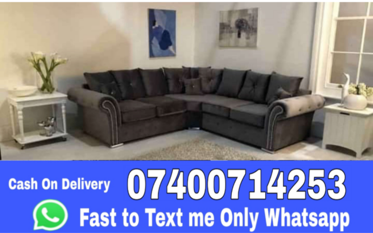 Comfy Corner five seater Ashwin L Shape Sofa with cushions & stool