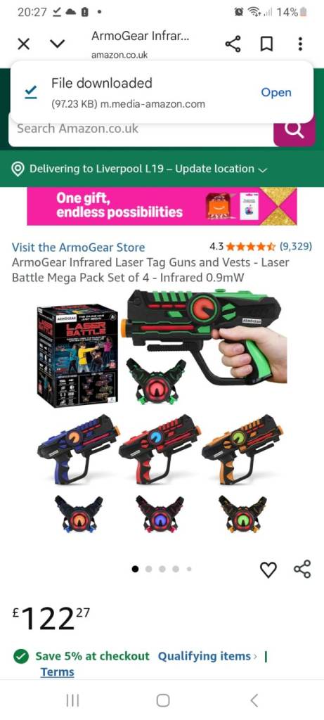 Armo gear laser tag guns