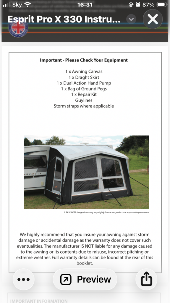 Caravan Air Awning