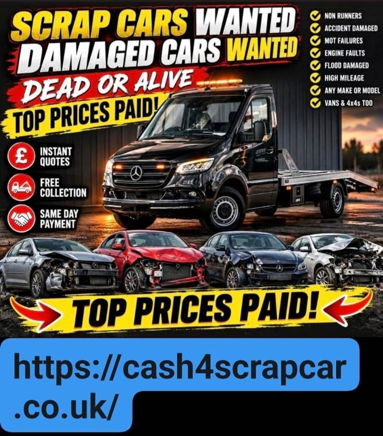 Scrap Cars, Vehicles wanted, Mot failures,4x4’s,vans within Greater Manchester!
