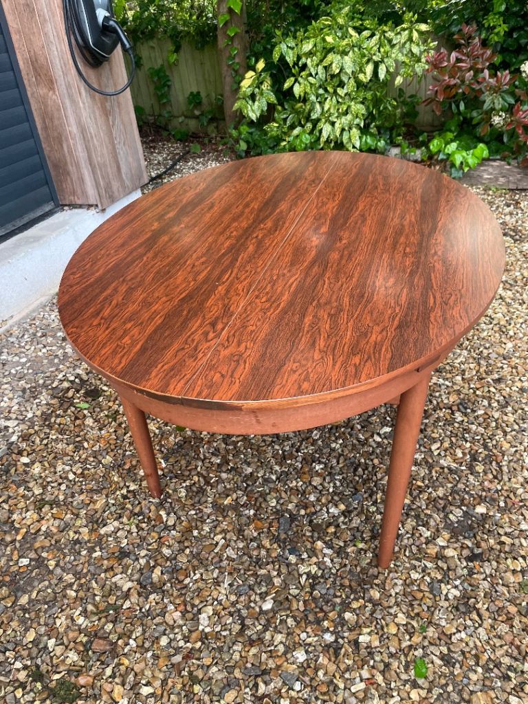 Danish Greaves & Thomas Oval Extending Rosewood Dining Table