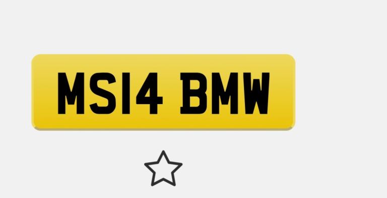Cherished number plate 