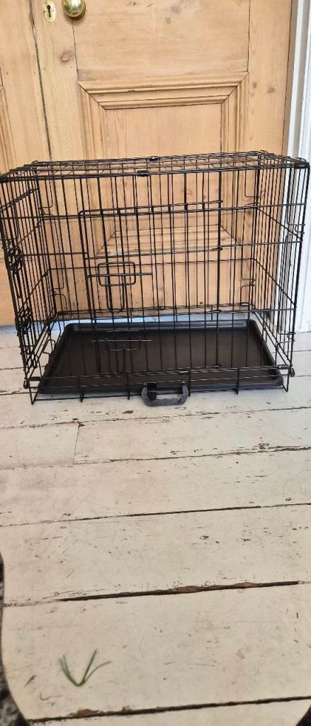 Straame Heavy-Duty Folding Dog Crate 24 inch for Small Dogs