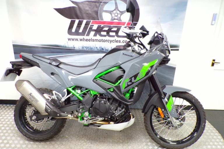 KAWASAKI KLE500 SE RALLY WITH AN AKRAPOVIC EXHAUST FITTED