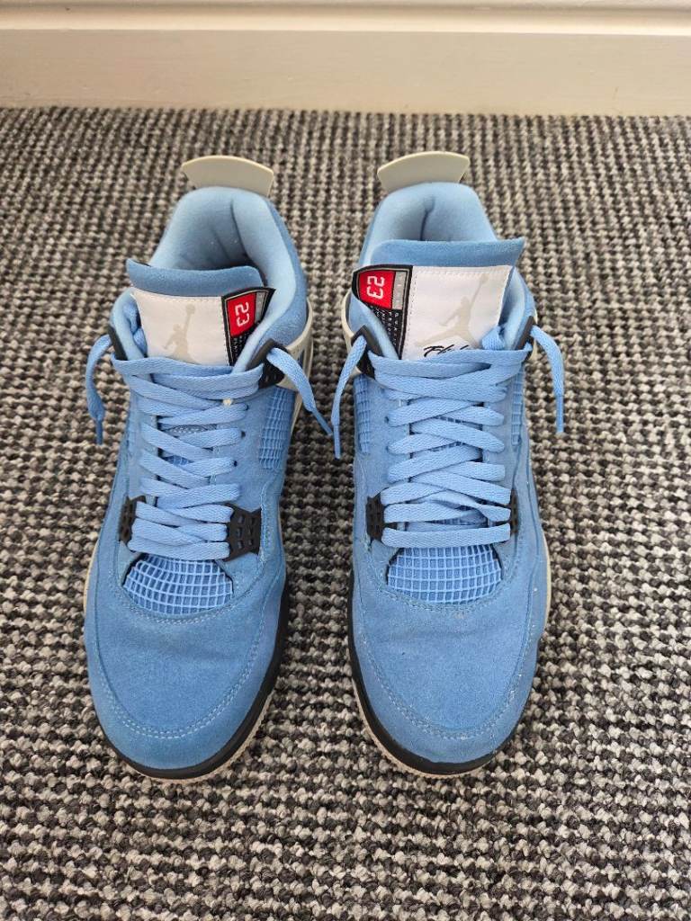 Nike Air Jordan 4 Retro Blue University Trainers UK 10.5