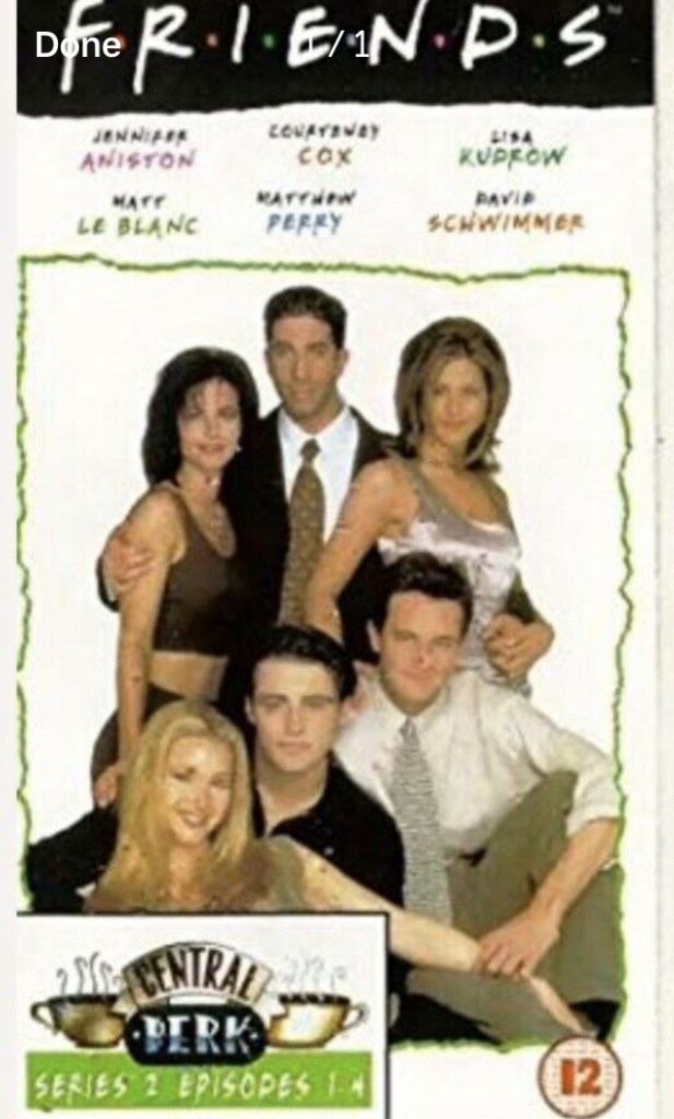 Friends season 2 entire series box set (6 videos, 24 episodes)