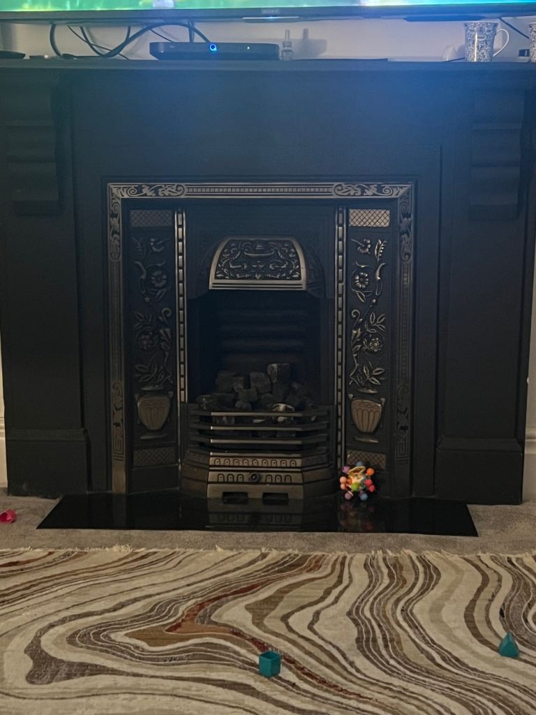 Cast iron fireplace 