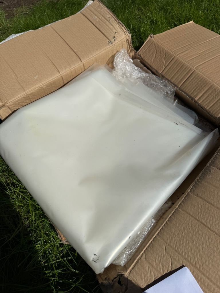 Polytunnel plastic/polythene 600 gauge 