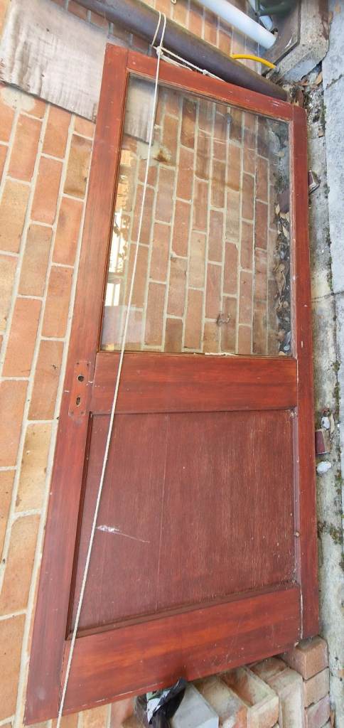 Free half glazed door