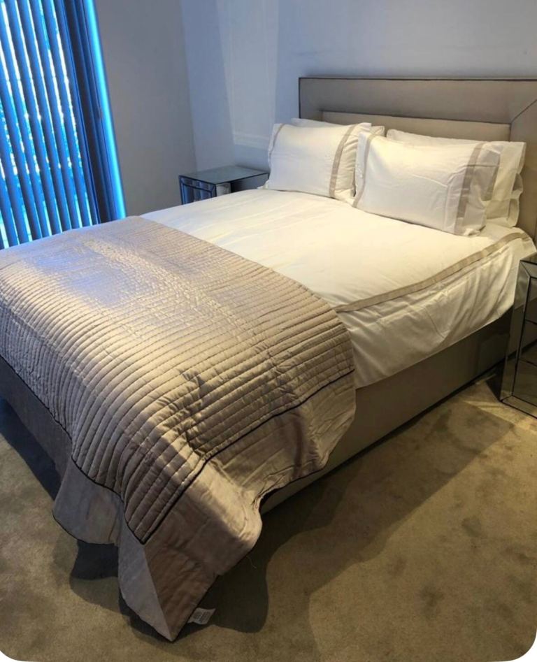 Double Bed with Headboard and Mattress – Good Condition