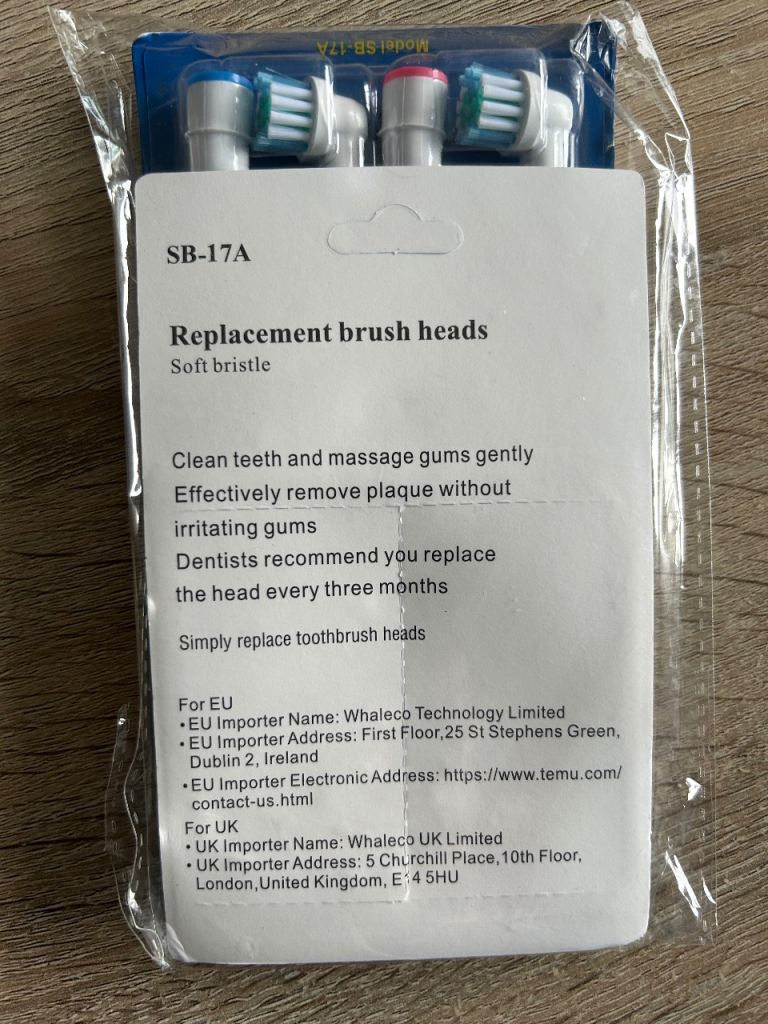 8 oral-b New Replacement electric Toothbrush Heads - Soft Bristle
