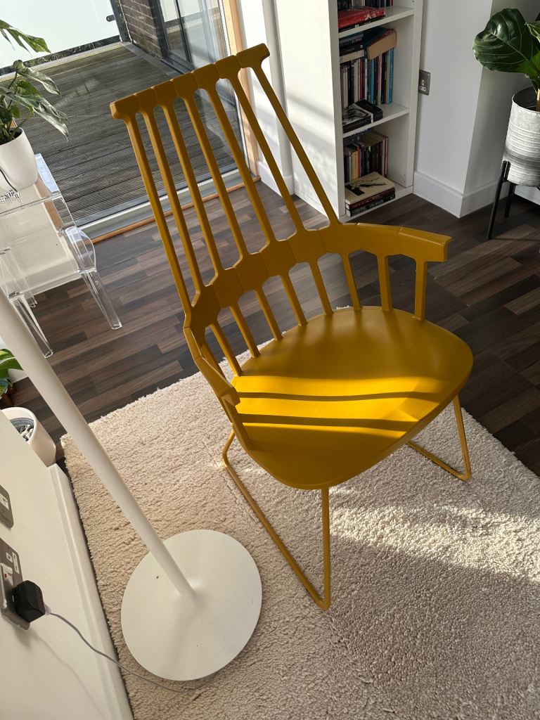 Kartell Comback Sled Chair – Mustard Yellow – Patricia Urquiola 