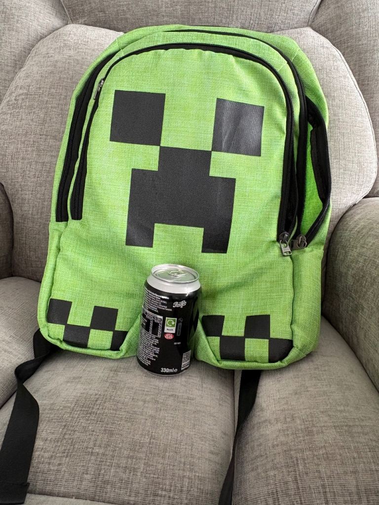 Minecraft Creeper Backpack – Green, As Good As New
