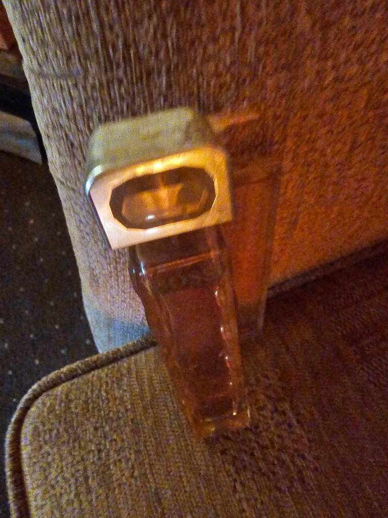 Vintage Glass Perfume Bottle with Metal Top – Good Condition