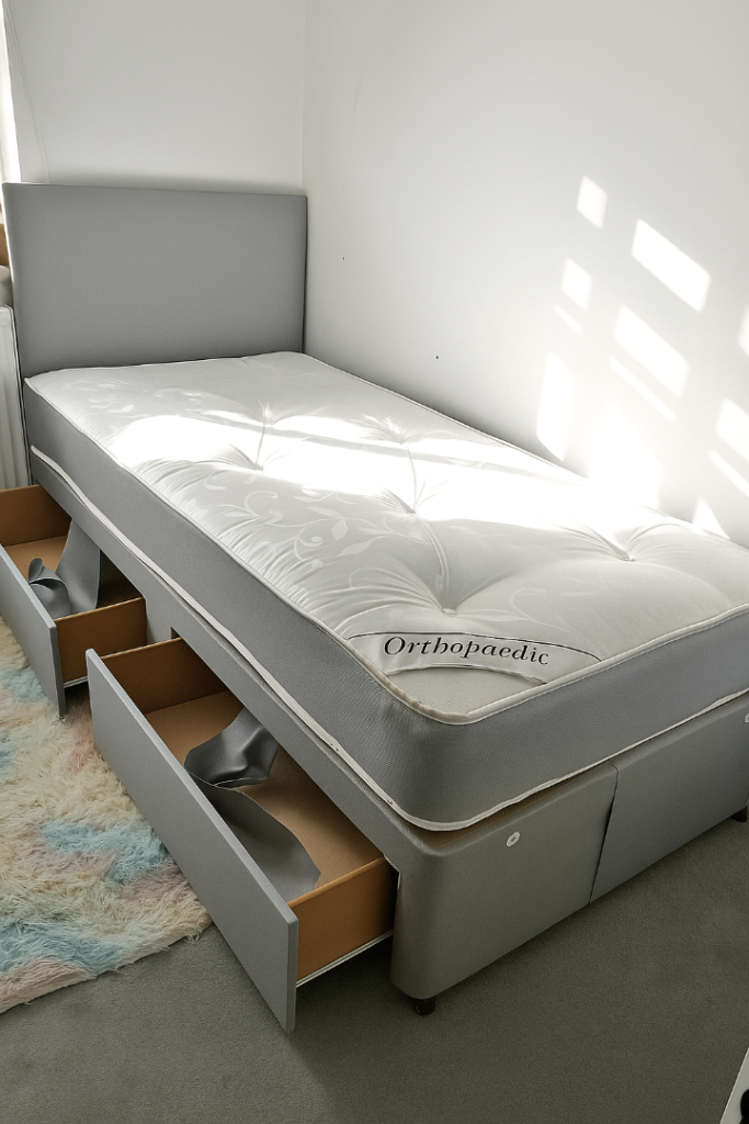 Premium Divan Bed with Extra Storage – Fits All Sizes from Single to King