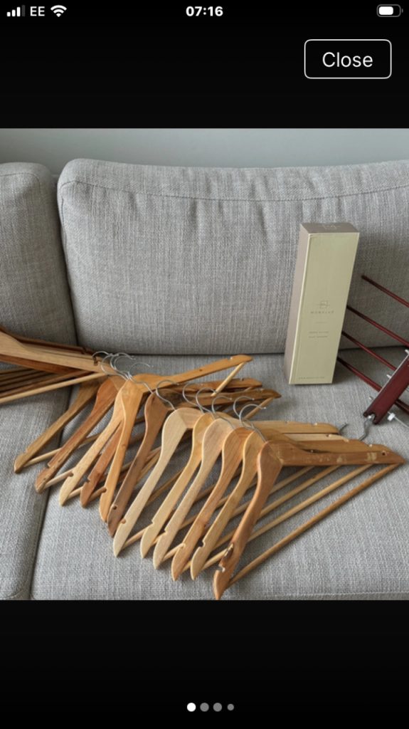 Wanted coat hangers. 