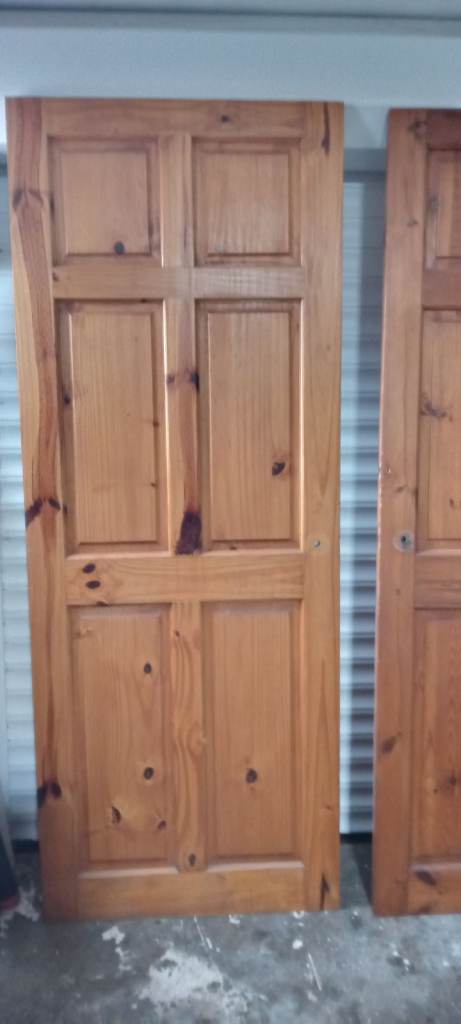 Two Solid Pine Wood Internal Doors – Good Condition