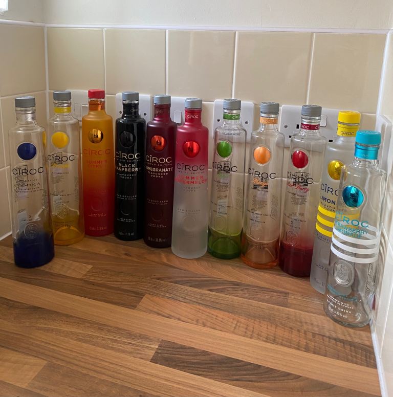 Ciroc Vodka Empty Bottles - Various Flavours, Good Condition