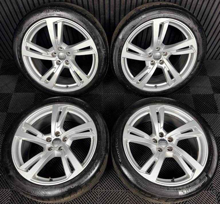 20'' GENUINE AUDI A7 S7 LINE SILVER A8 ALLOY WHEELS ALLOYS TYRES