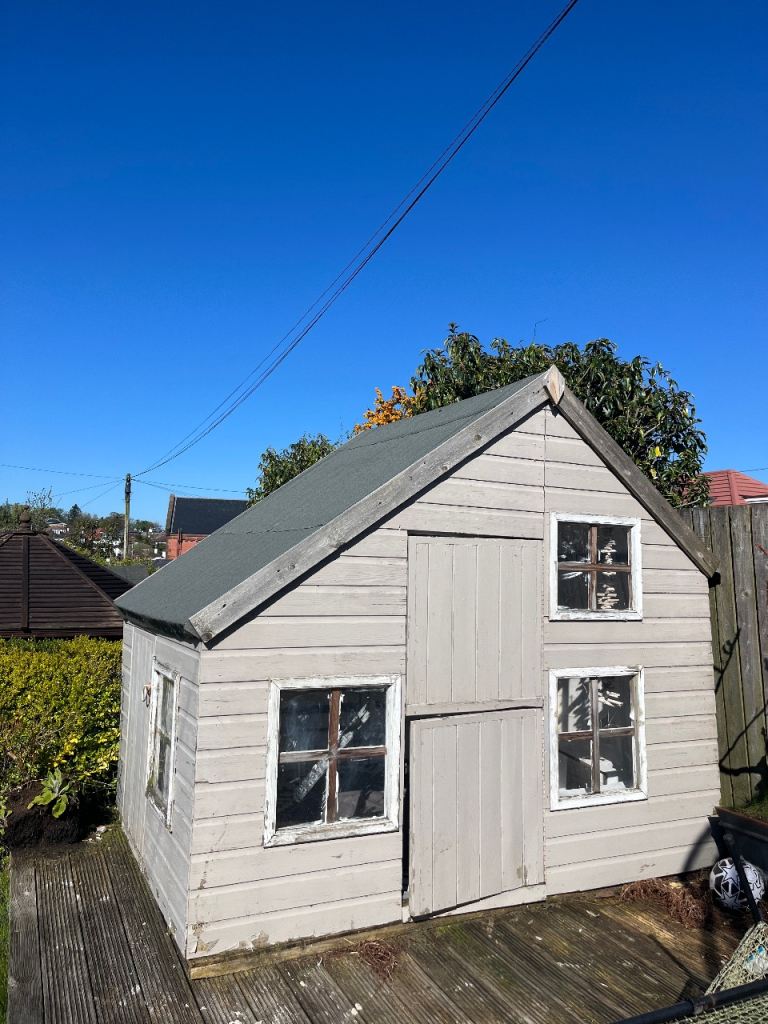 Wooden playhouse- with mezzanineLevel