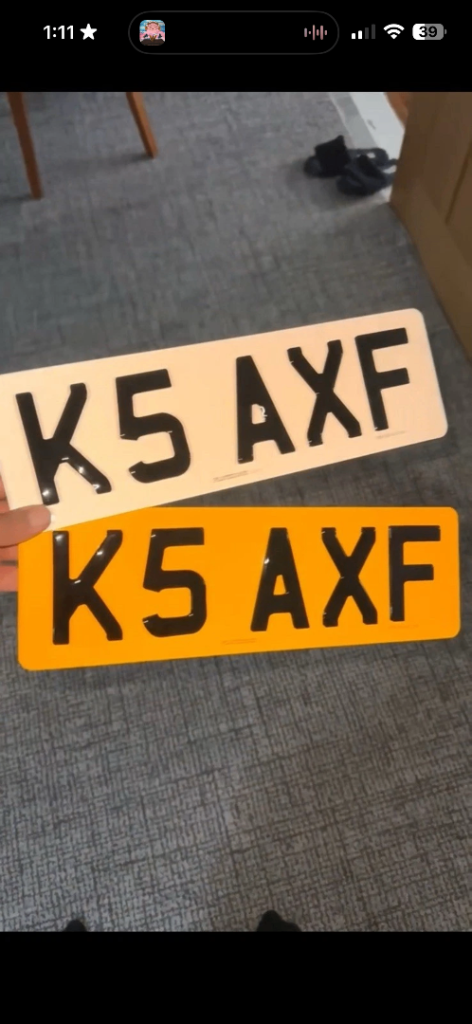 K5 AXF Private Number Plate Registration