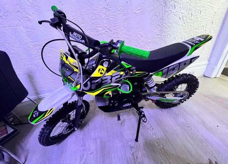 Kids Pit Bike - Green and Black