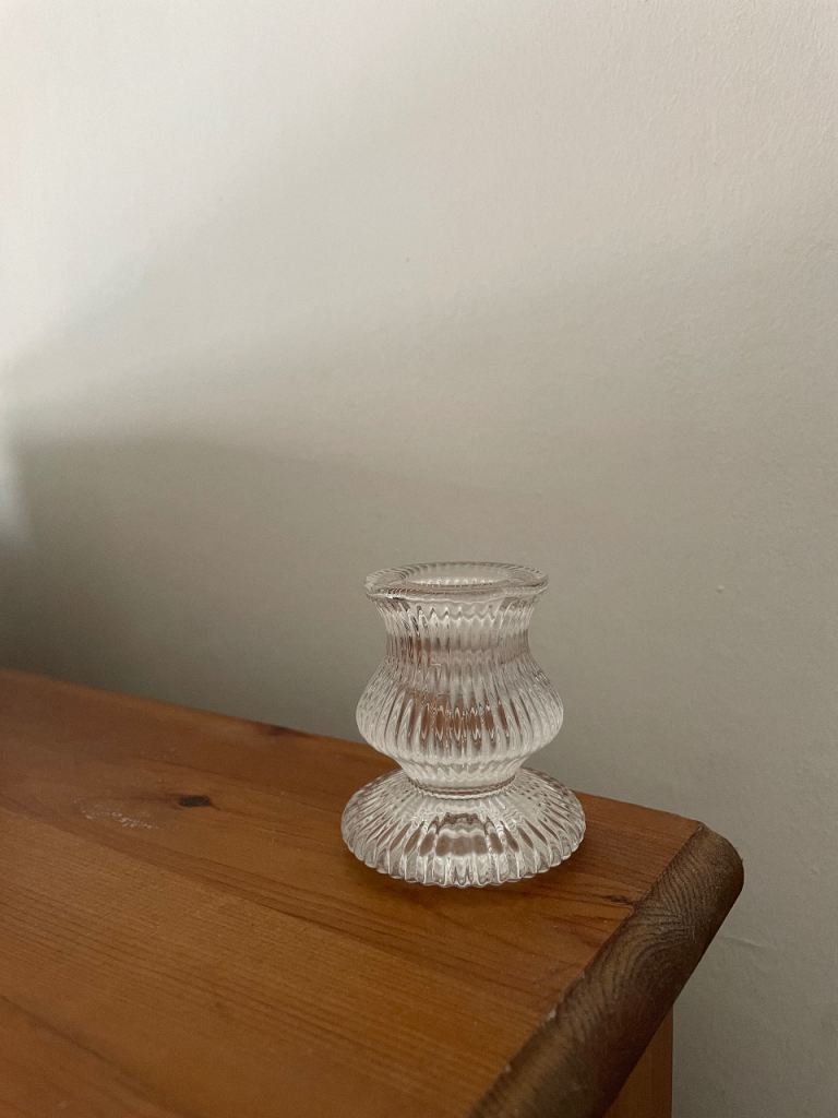 59 Glass candle holders 