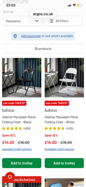 4 Folding dining chairs 