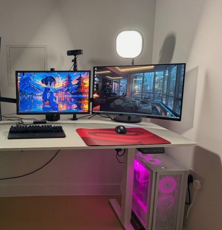 Dual monitor gaming pc barely used with upgraded tower ( best for beginners(