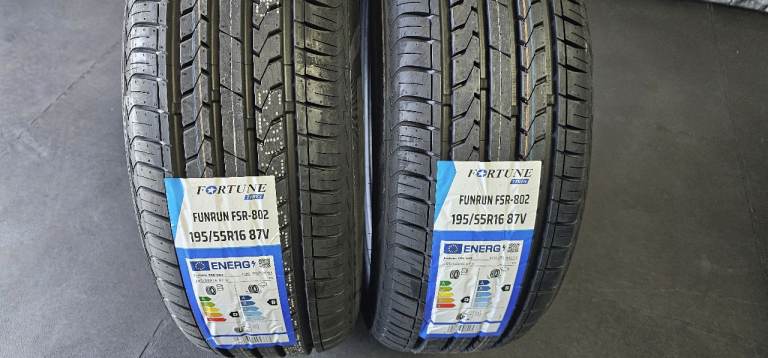195 55 16   2 x NEW!! tyres Fortune FunRun FSR-802
