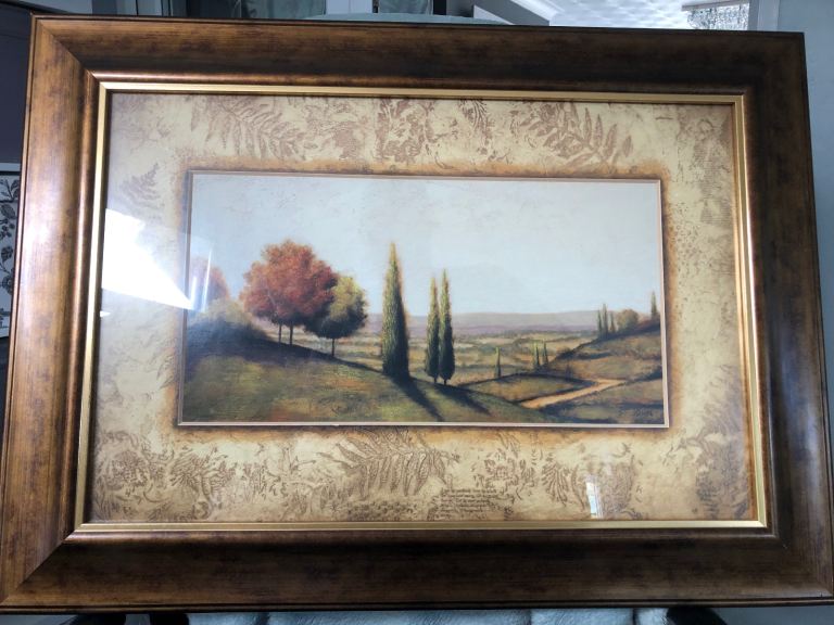Mark St John; Art Print Framed & Signed, Cyprus Vista Landscape, 3465/A