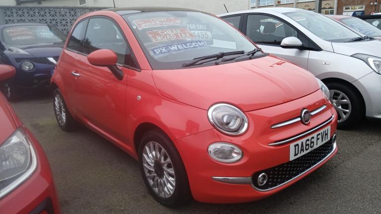 2016 Fiat 500 1.2 LOUNGE 3DR 2016 66 REG £20 YEAR ROAD TAX HATCHBACK Petrol Manual